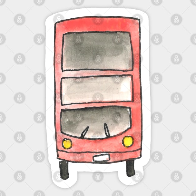 London Icons: Double-Decker Bus Sticker by buhloop.icons